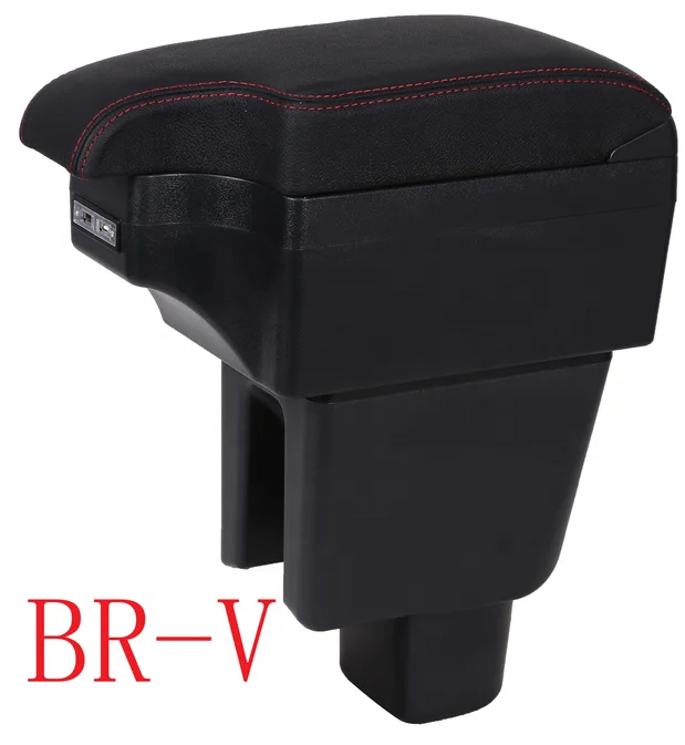 Old model design black Car Center Console Armrest Storage Box Leather ArmRest For Mazda 2