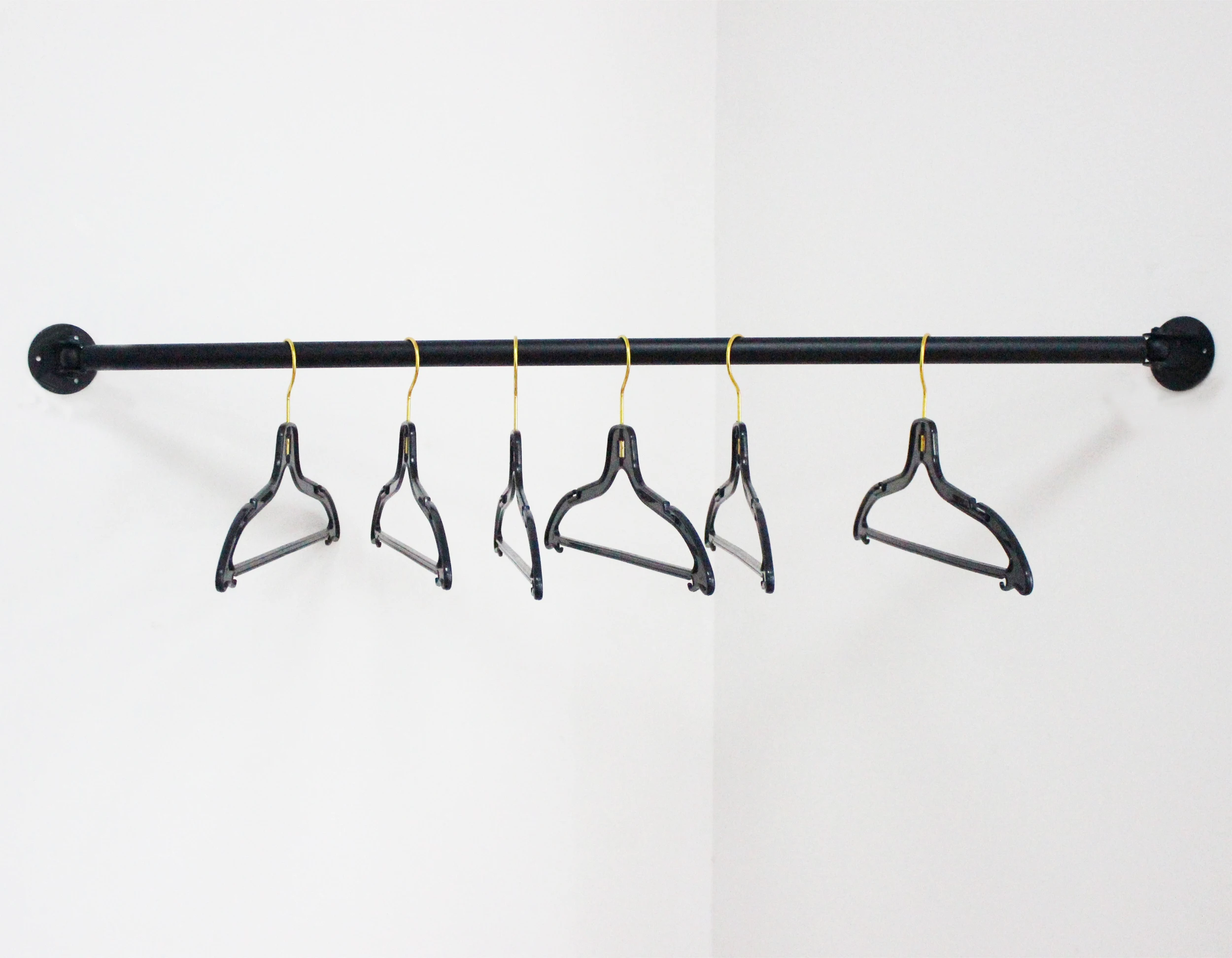 Corner Garment Rod Industrial Pipe Clothes Hanging Bar Angle Adjustable Wall Mounted Clothes Rack Space Saving Metal Dryer Rails