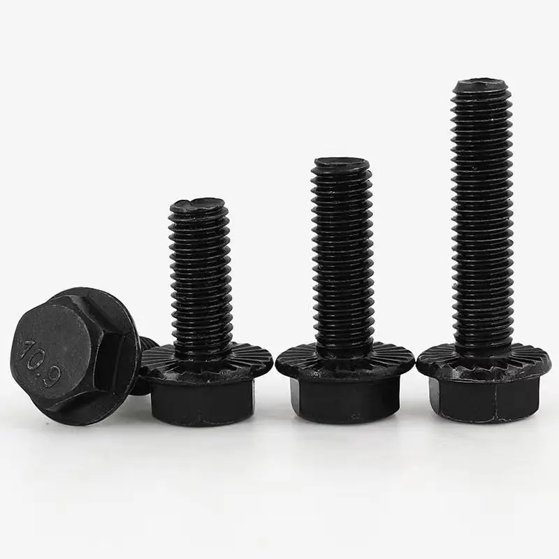 Wholesale High Quality M8 Hex Flange Bolts Steel Grade 8.8 Made in China with M12 M27 Thread Sizes Packaged in Bags