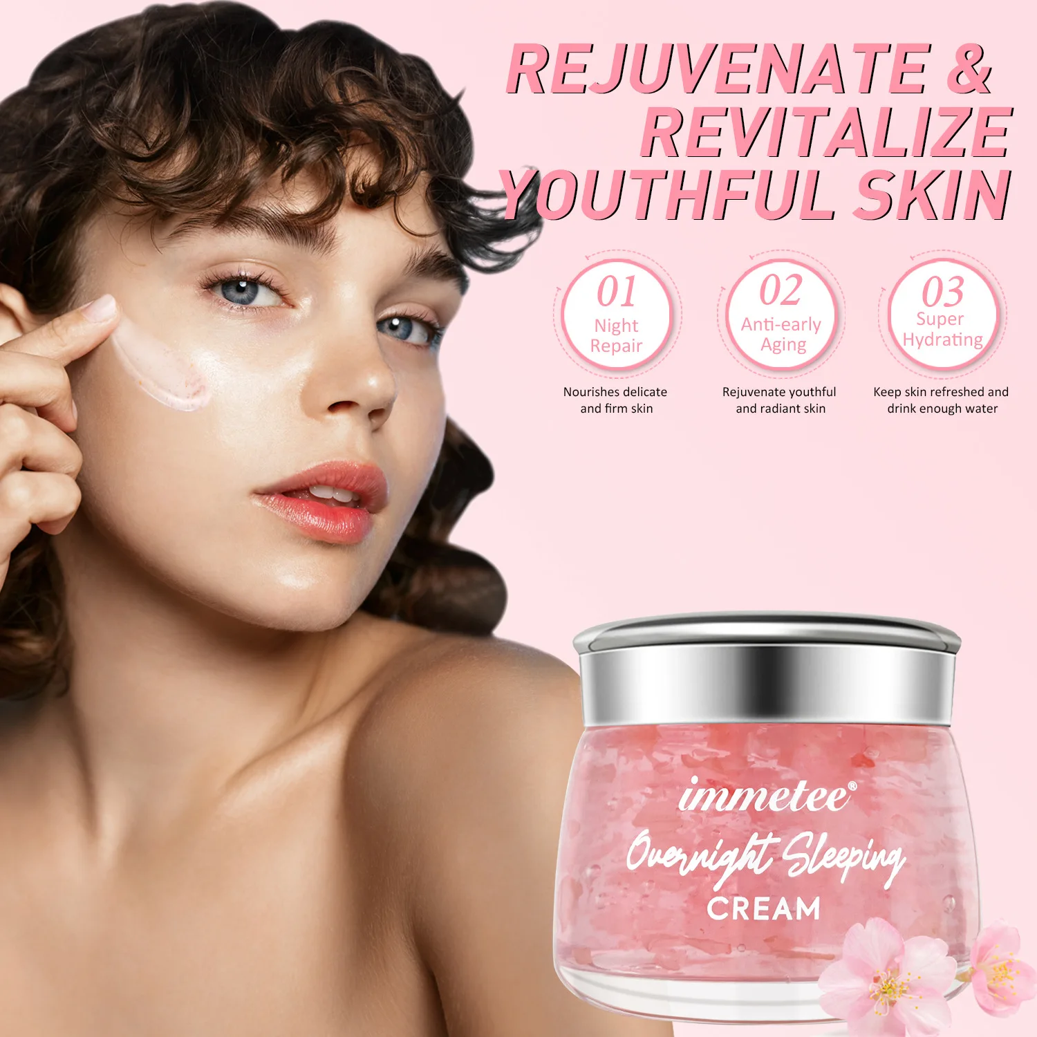 Customize Private Label Face Skin Care Crystal Rose Jelly Mask Organic Hydro Whitening Jelly Skincare Facial Mask for Female