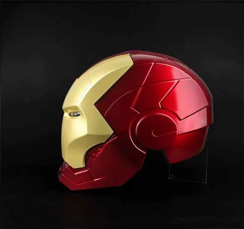 Iron Tony Stark Man Helmet Cosplay Light Led  PVC Action Figure Toys