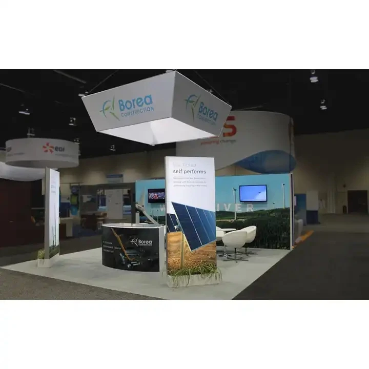 China Supplier Frameless SEG Frame Backlit LED Trade Show Hanging Sign Ceiling Hanging Banner