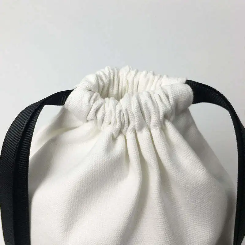 Wholesale Promotional Eco Friendly Storage Custom Logo Printed Gift Soap Linen Candle Canvas Pouch Cotton Drawstring Dust Bag
