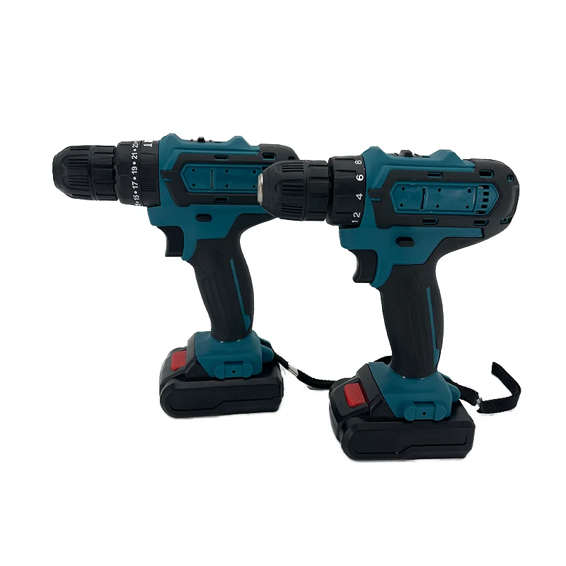 Factory wholesale 21v Custom Hand Drill Machine Lithium Battery Power Tools Drill Set Cordless Hammer Drill kit