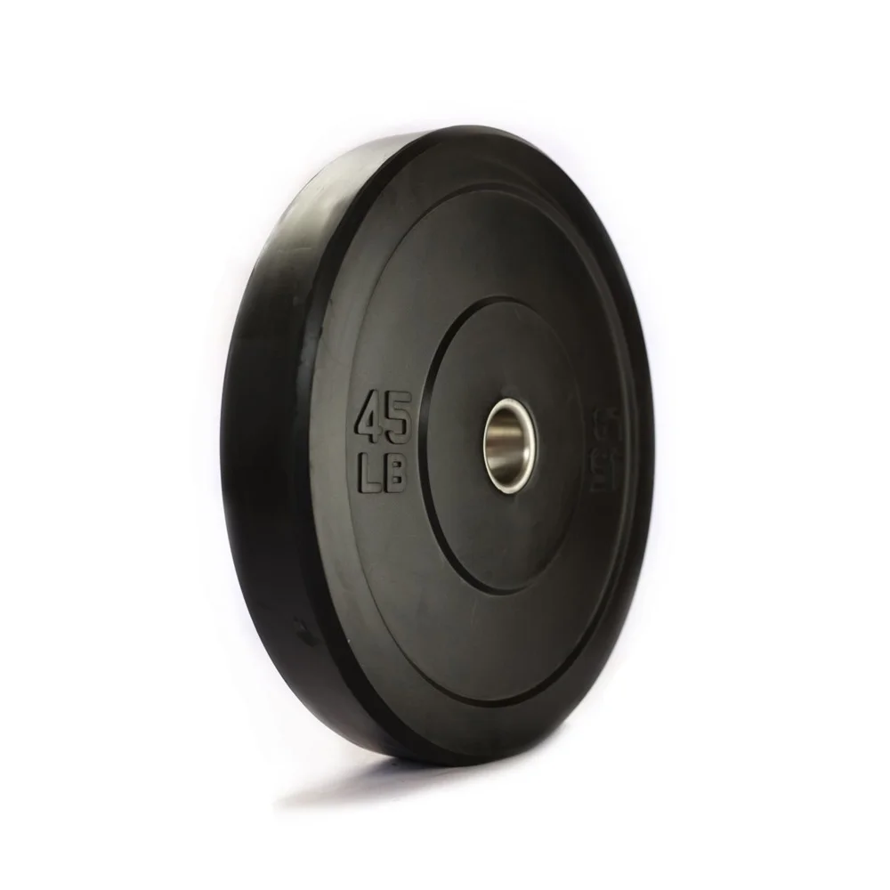 barbell black rubber bumper plate set