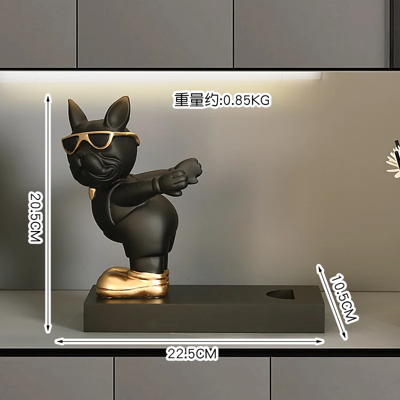 Resin French Bulldog Statue, Wine Glass Holder Wine Rack Table Decoration Home Decoration animal deer elephant Dog Decoration