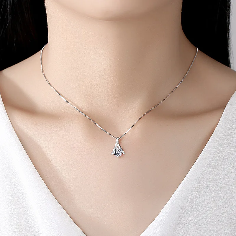 fashion jewelry pendants women 925 luxury zircon pendant dainty sterling silver pendants for necklace