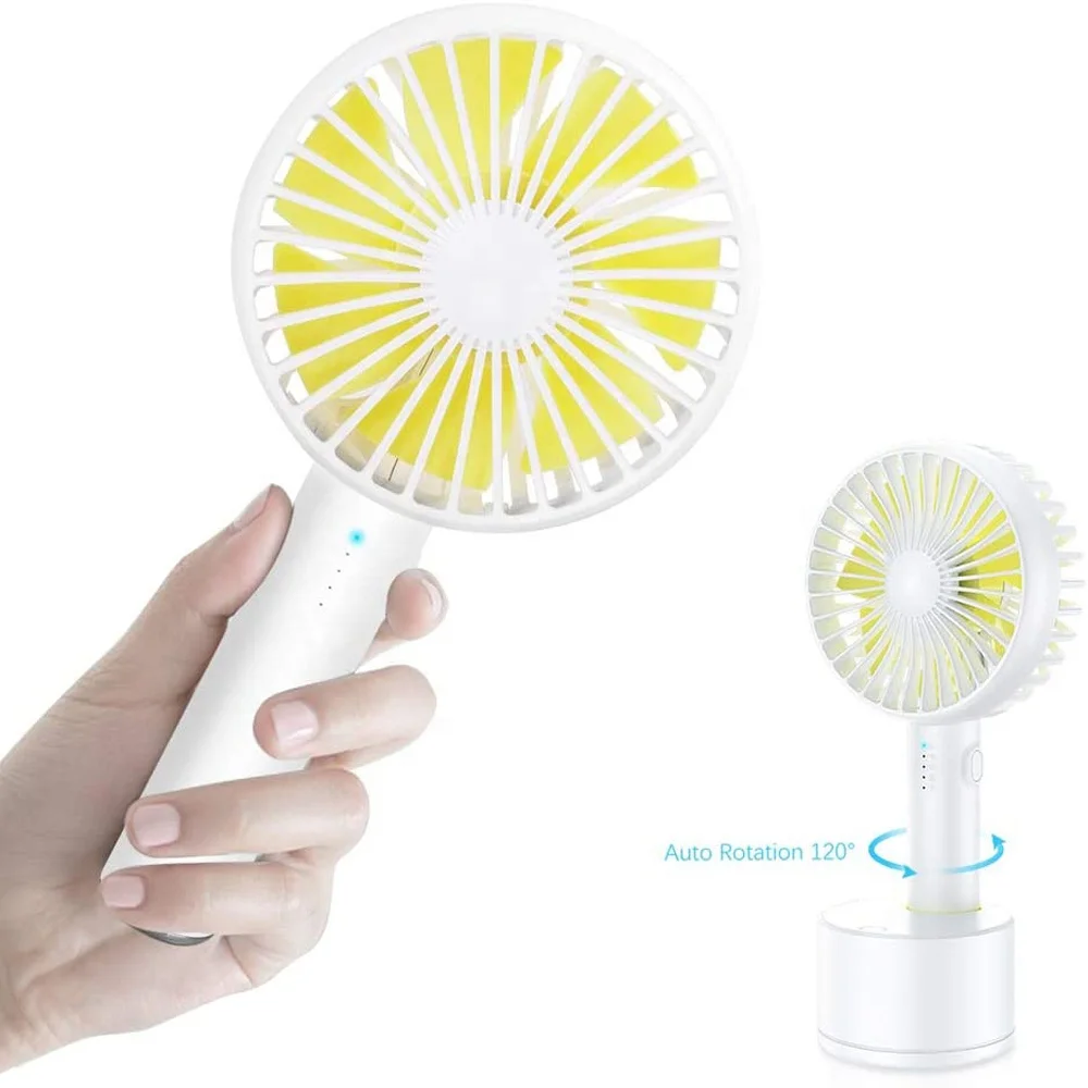 2020 Summer Hot Selling Personal Mini Fan Portable Handheld Air cooling Fan Usb Rechargeable Auto Oscillating Table Small Fan
