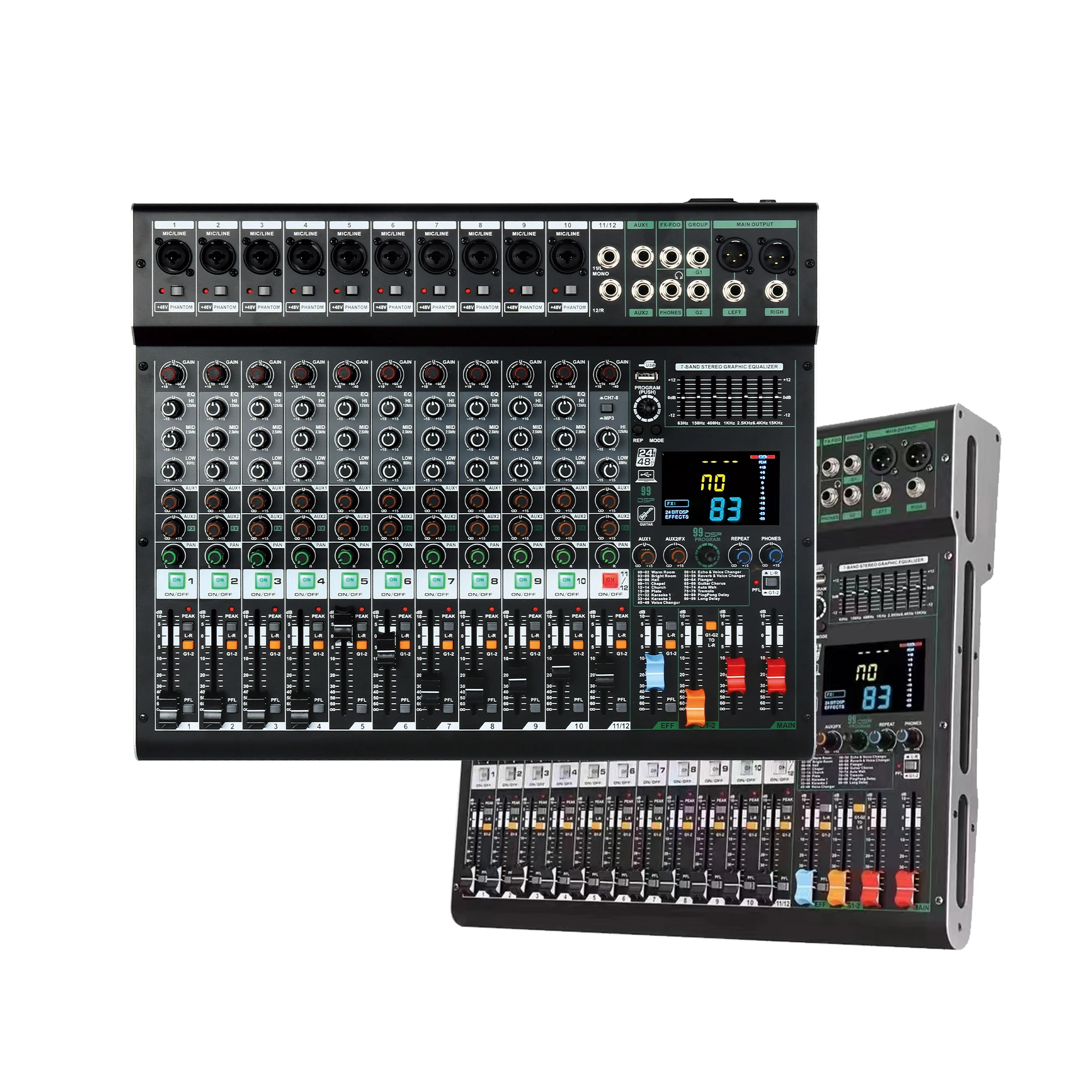 Accuracy Pro Audio ST212 12 Channel Audio DJ Mixer Controller Digital Audio Mixer For Virtual DJ Software