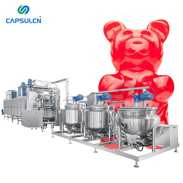 High-quality Fully Auto Gummy Bear Candy Forming Manufacturing Equipment Gummy Candy Production Line