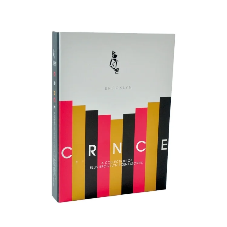 Luxury Book Shape Lipstick Make up Set Cosmeitc gift paper packaging box with Plastic Insert