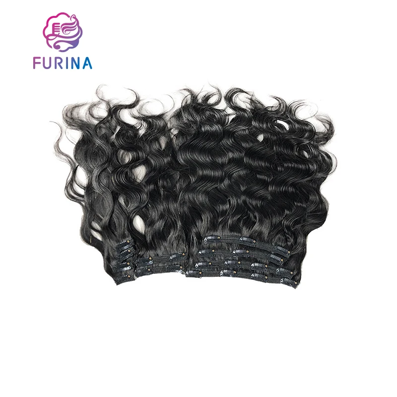 High quality natural wave 100% remy raw hair cuticle aligned human hair clips in hair extension for women