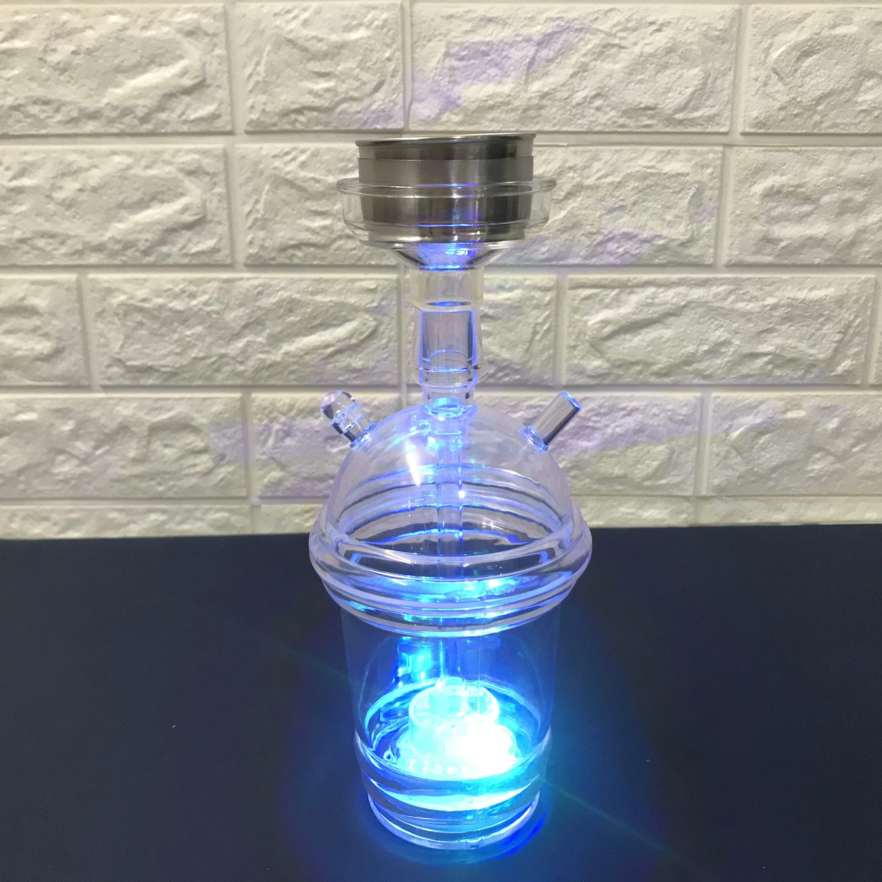 Acrylic Shisha Hookahs Wholesale LED Light Cup Hookah