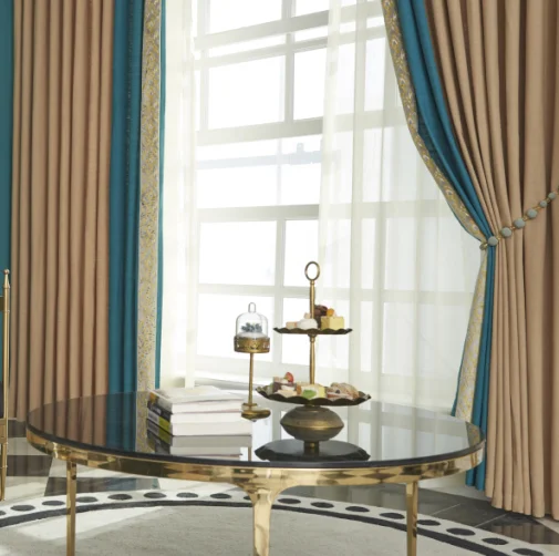 Manufacturers Customize Pinch Pleat Flax Linen Curtain Living Room