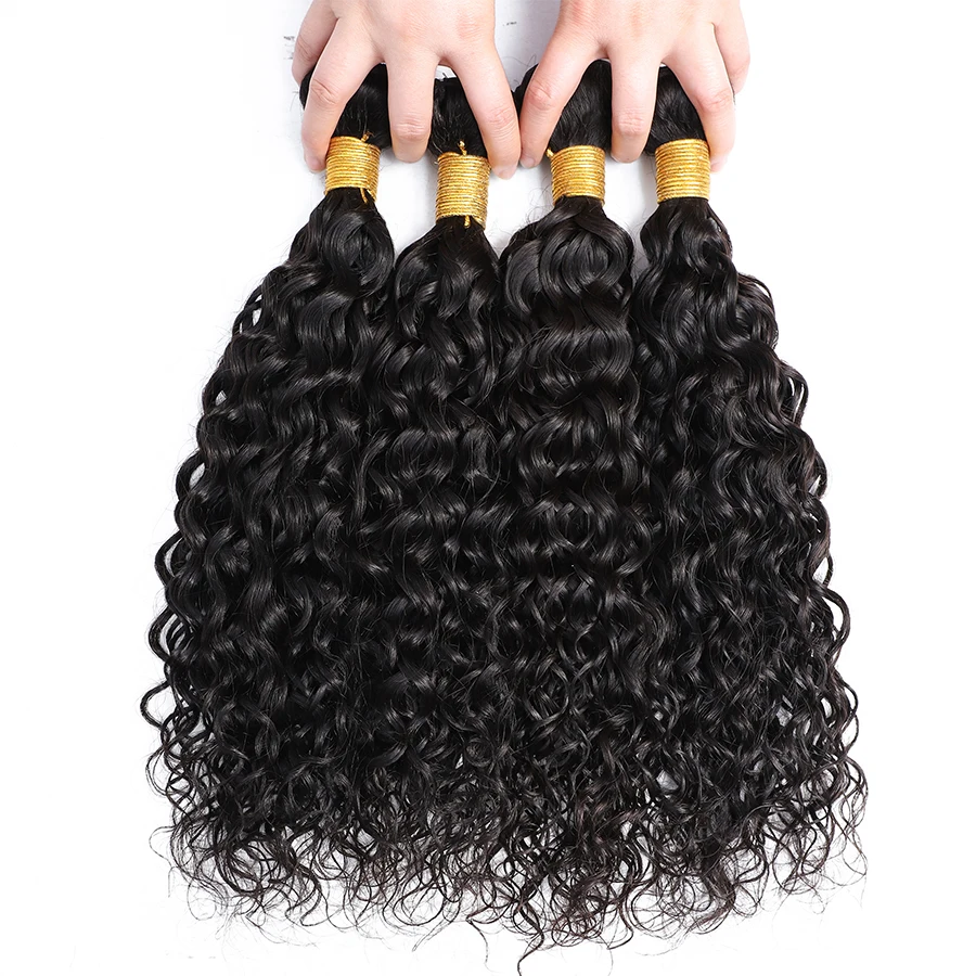 Peruvian hair bundles with closure water wave cuticle aligned virgin hair products for black women aliexpress online shopping