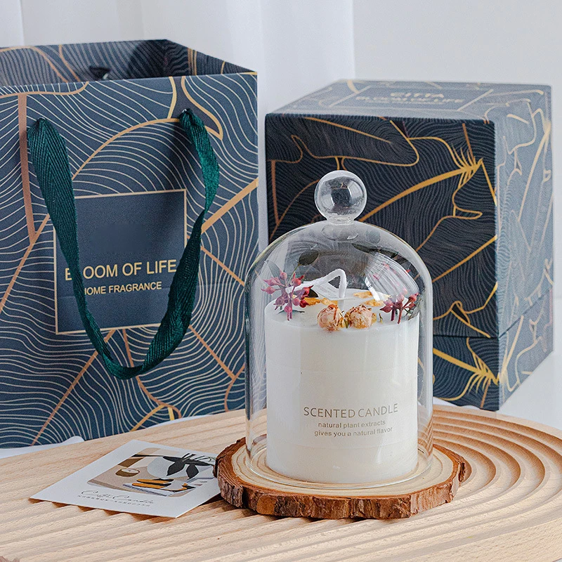 
Delicate candle accessories glass pillar holder wooden candle stand tray for scented soy candles jar for wedding decor 