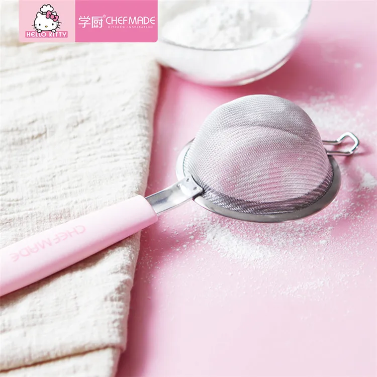 CHEFMADE Baking Hand Held Kitchen 14CM Stainless Steel S/S Flour Sieve For Cooking