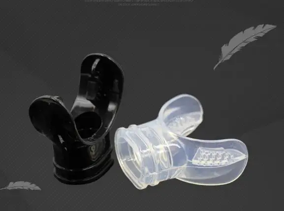 Moldable Black Silicone Scuba Mouthpiece Replacement Snokel and Regulator