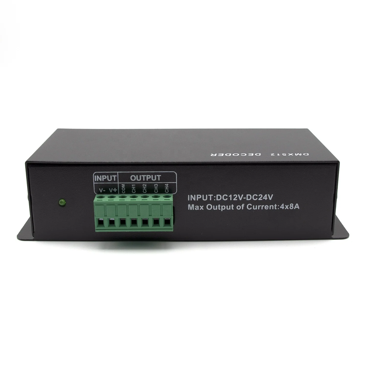 GLS-DMX512-4CH DC12-24V Dip DMX512 декодер 4 канала 4x8A светодиодный диммер контроллер RGBW DMX полоса RGB Освещение черного цвета