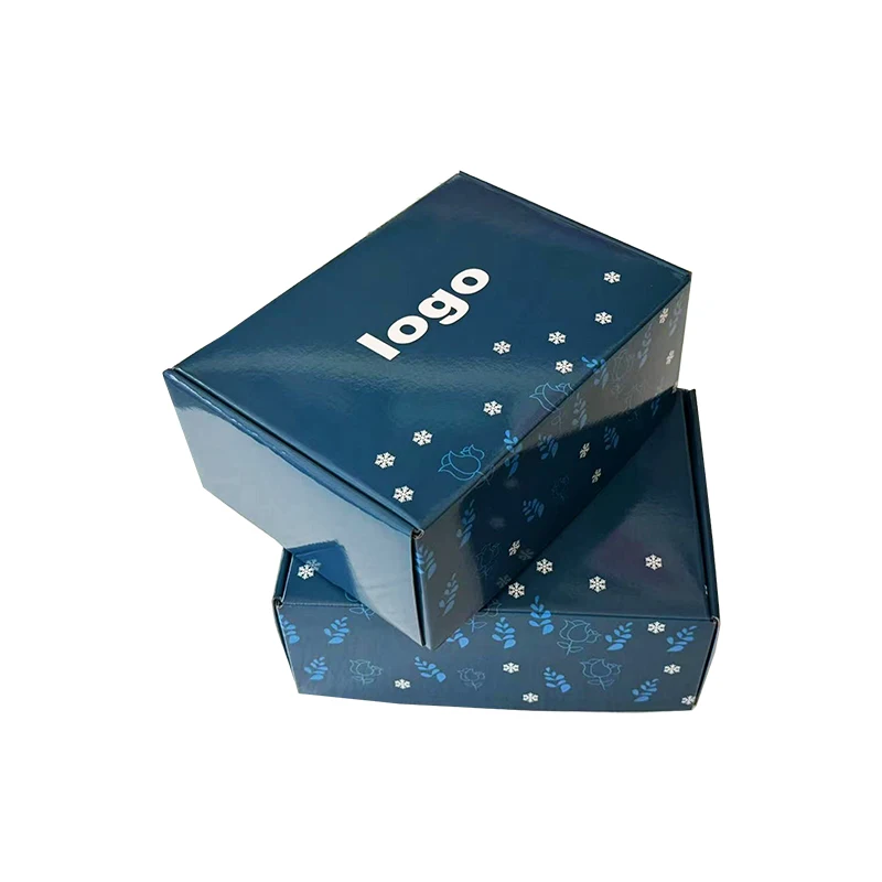 Hot Sale Custom Printing  Blue Gift Box Shipping Mailer Boxes With High Quality for Clothing Shipping