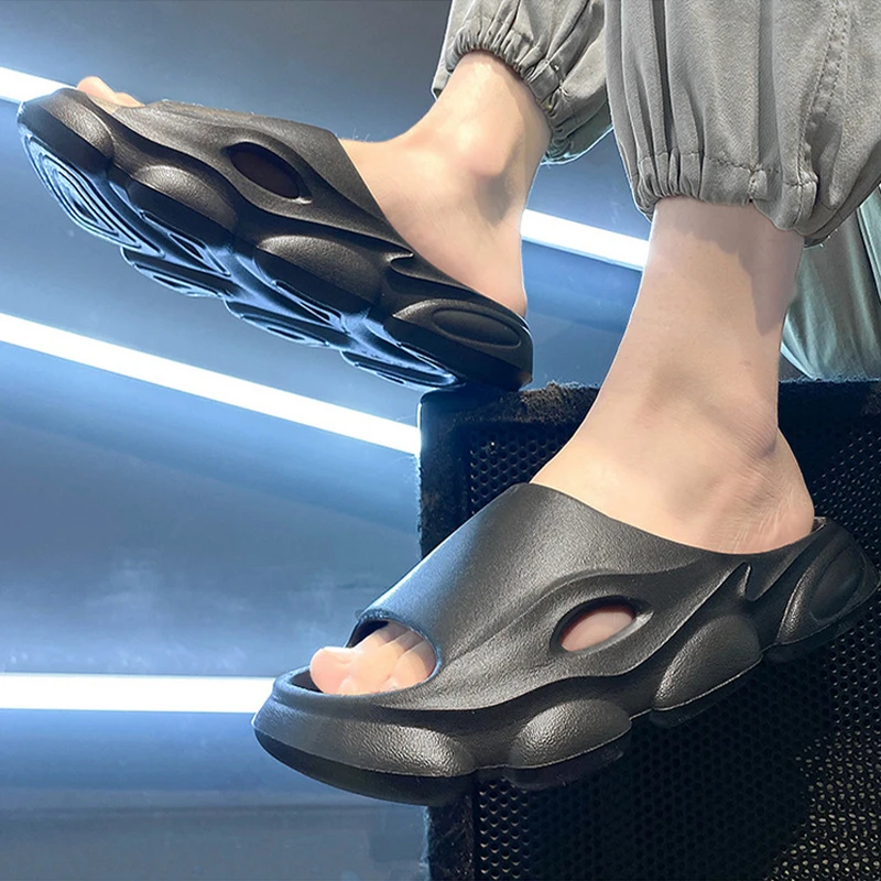 Fashion Beach Thick Soles Designer Do Your Own Logo Custom Men EVA Slides Unisex Sandals Slippers Custom Men