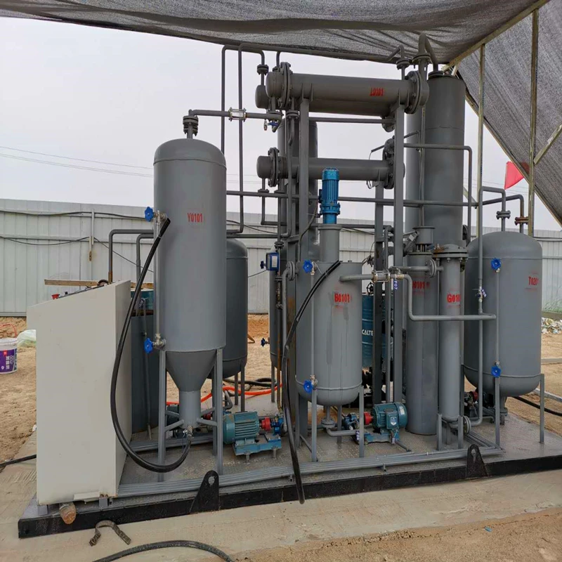 Modular design with platform without installation 5-15Tons/day continuous black oil refinery