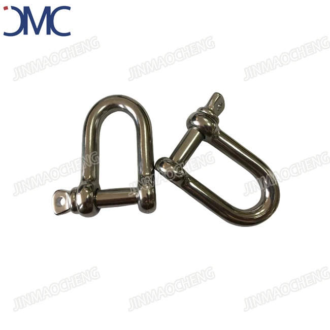 US Type Stainless Steel Screw Pin Chain Shackle G210 8mm/12mm/22mm SS D Shackle