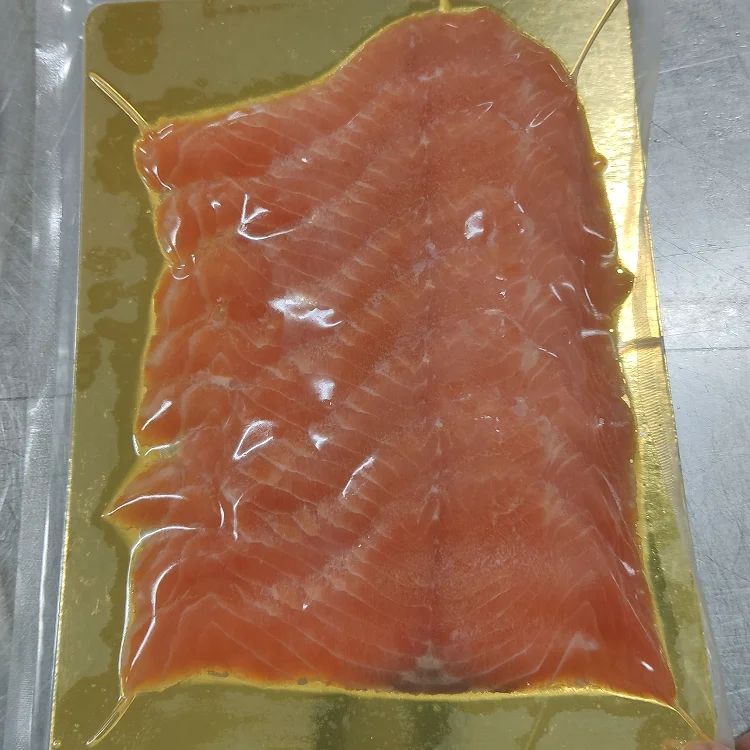 Cold Smoked Salmon Sashimi Atlantic Salmon Frozen Sliced Orange Portion Salmon Trout Slice With ISO Certification