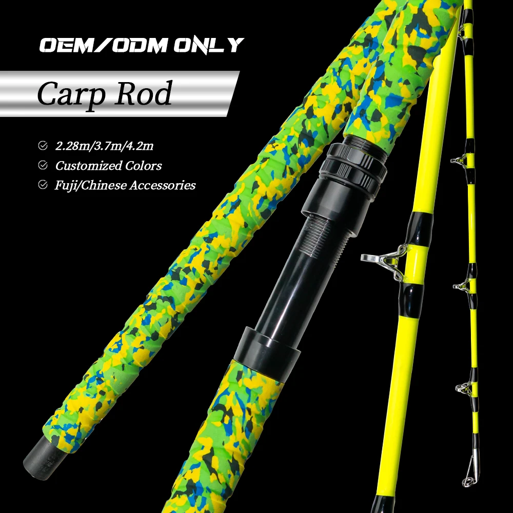OEM/ODM Big Game Freshwater Fishing Heavy Duty 2 Piece Custom 2.8/3.6/3.9/4.5/5.2 m Carbon Blanks Catfish Rod Fishing Rod