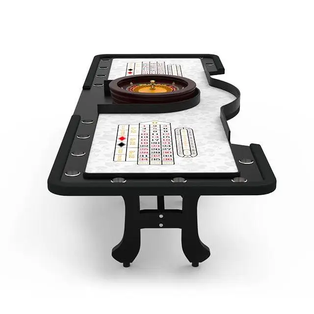 YH Professional Free Roulette Ball Casino Style Roulette Poker Table With Cup Holder