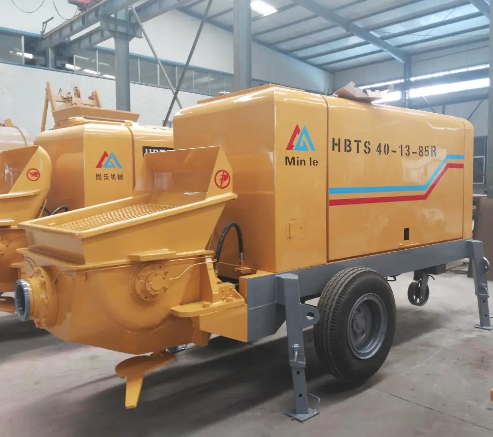 China hot sale 40M3/H Diesel Portable concrete delivery concrete pump trailer exported to Colombia