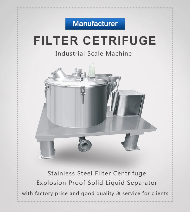 Industrial PS600NC vegetable oil basket salt yeast filter centrifuge for chemicals with CE