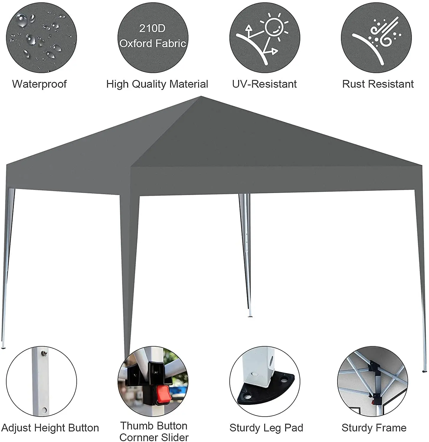 Custom Caanopy 10x10 Pop Up Gazebo Tent Outdoor Gazebo Garden Party Wedding Tent Quick Set Up Tents