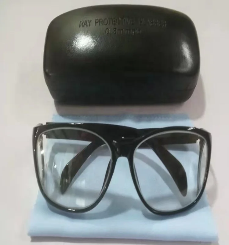 accept short degree added to front glass xray side protection lead glasses anti radiation lead glasses