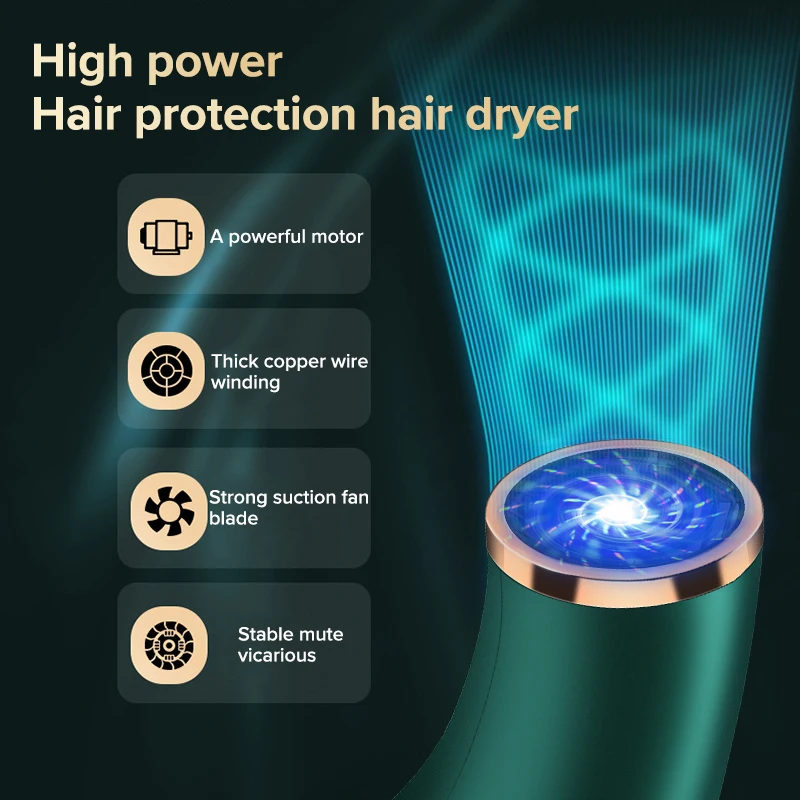 New Style Professional Blow Dryer Stand Portable Mini Rechargeable Travel Home Private Label One Step Negative Ion Hair Dryer