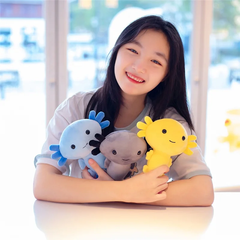 New Hot Wholesale OEM ODM Custom Stuffed Soft Furry Cute Cartoon Gift for Girls Baby Children Animal Salamander Plush Toy Doll