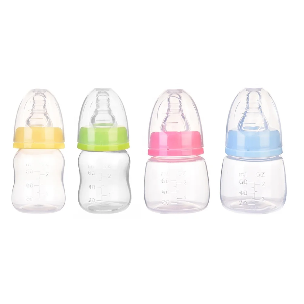 Promotion top selling low MOQ small PP bottle 60ml hands free baby bottle feeding