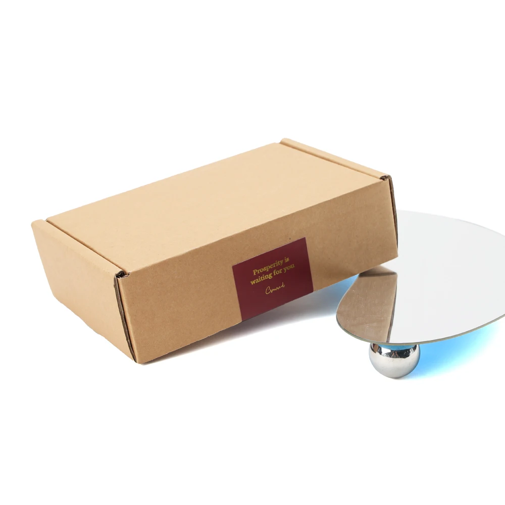 custom 7x5x4 high quality eco friendly foldable kraft chocolate brown shipping card board box for picture frames recyclable