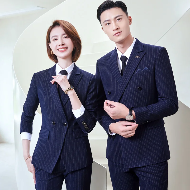 Low Price Mandarin Collar Custom Made Office Working Clothes Business Suit For Men And Women men suits 2 piece terno