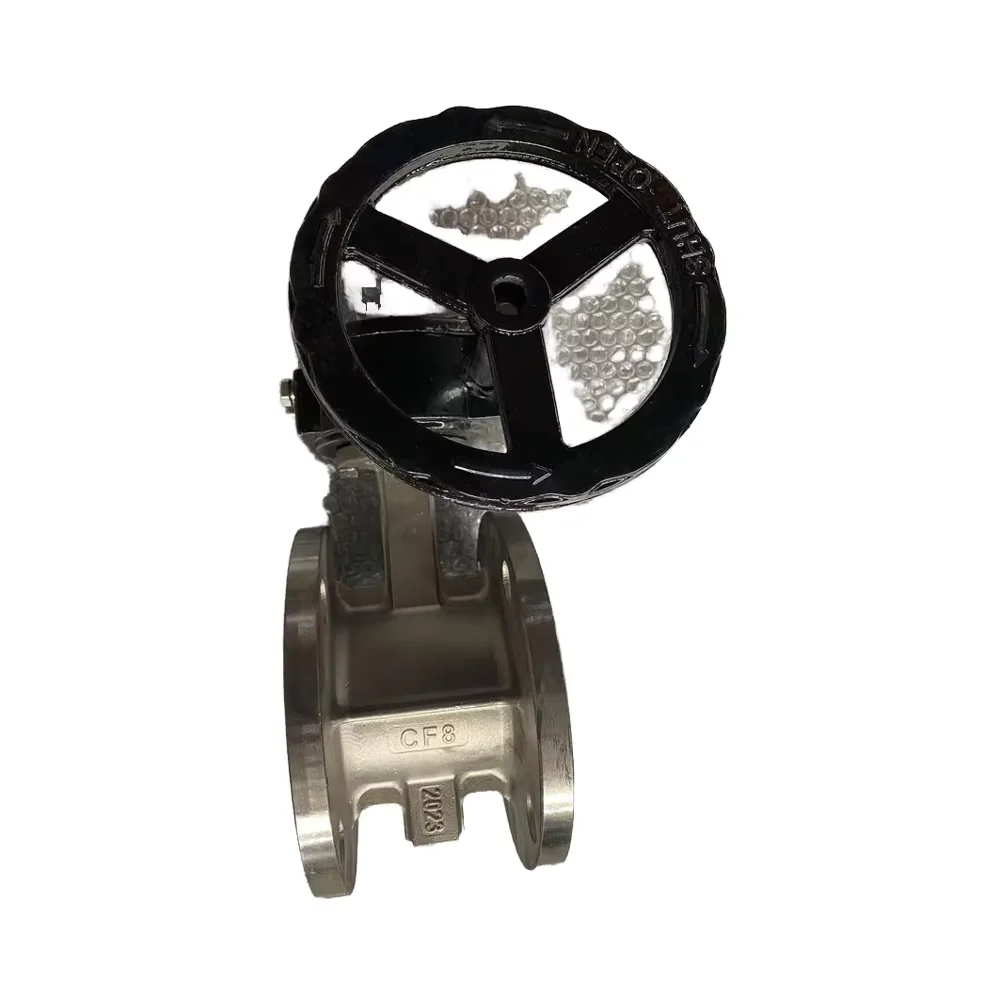 304 stainless steel flanged butterfly valve Soft butterfly valve