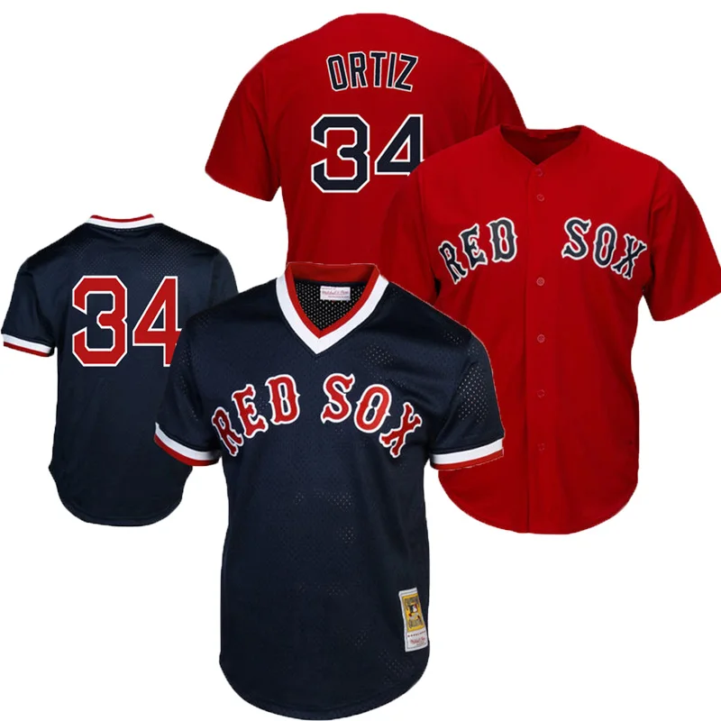 Embroidery Logos baseball David Ortiz 34 Boston Jd Martinez 28 Dustin Pedroia 15 Andrew Benintendi 16 41#  9# 19#