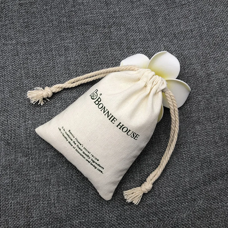 Reusable White Small Cotton Linen Tea Packaging Bags