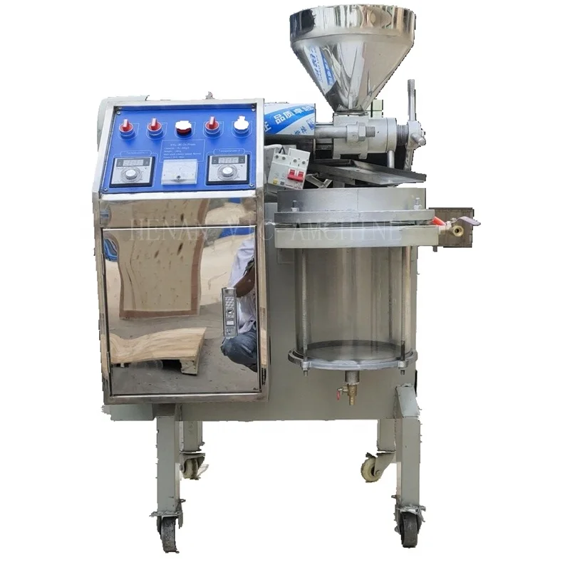 New design 20kg/h home use mini palm coconut mustard cooking oil pressing machine with oil filter