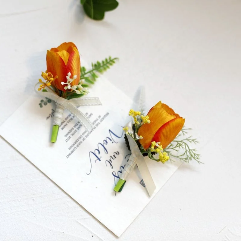 Corsage and Boutonniere Wedding Corsage Boutonnieres Corsage Boutonniere for Wedding Flowers Accessories Prom Suit Decor