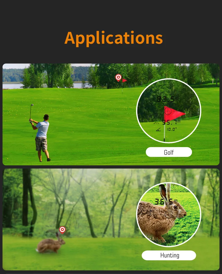 2021 Newest Mileseey Golf Rangefinder 600m Telescope Rangefinder For Hunting Golf Laser Rangefinder PF210