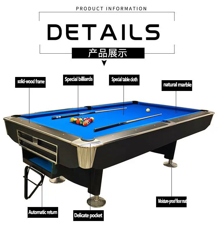 Factory Wholesale High quality six generation American fancy nine ball billiard modern luxury pool table 7 8 9ft