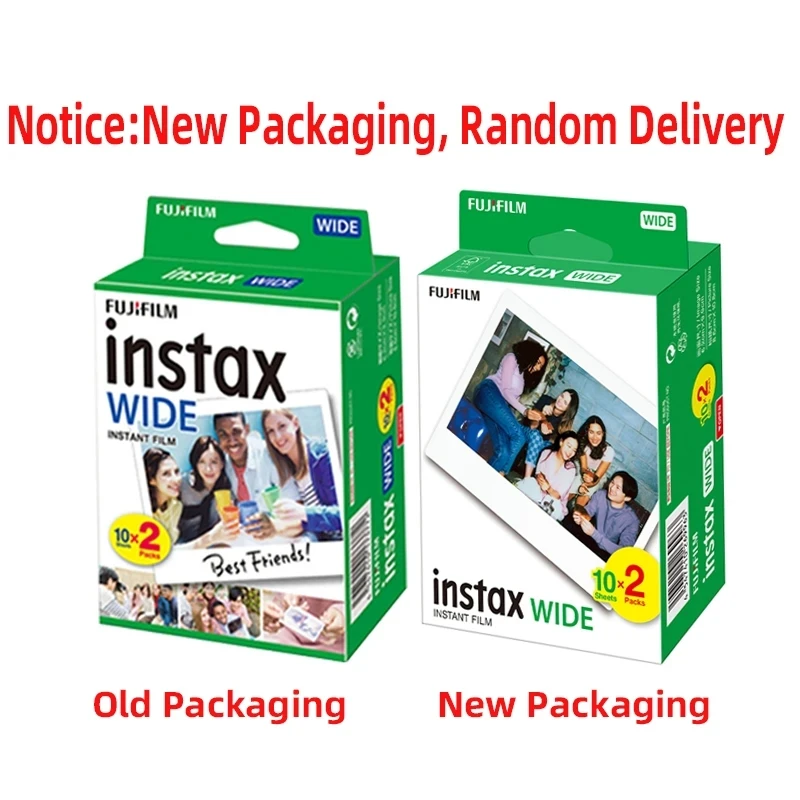 Фотобумага Fujifilm Fuji Instax Instant, 20 листов, 5 дюймов, широкая белая пленка для Fuji Instant Camera 300/200/210/100/500AF