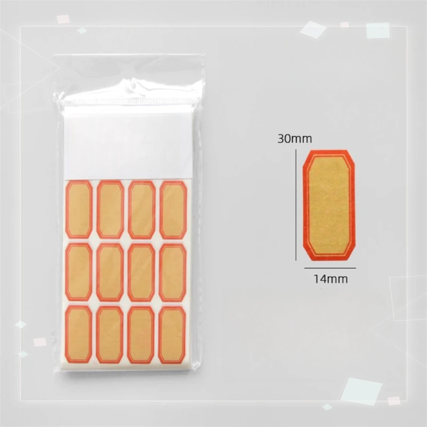 New Explosion Custom Simple Cowhide Self-Adhesive Label Sticker Small Paper Label Commodity Price Sticker Handwriting Name Mark