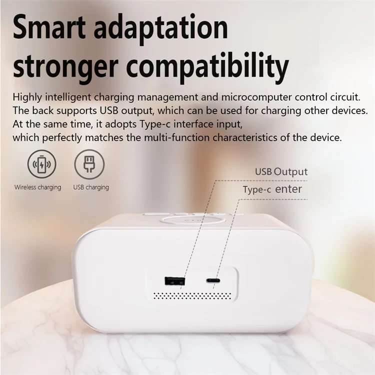 3 in 1  Wireless Charging Station with Alarm Clock Night Light 2022 Wireless Charger for iPhone Samsung Wireless phone charger