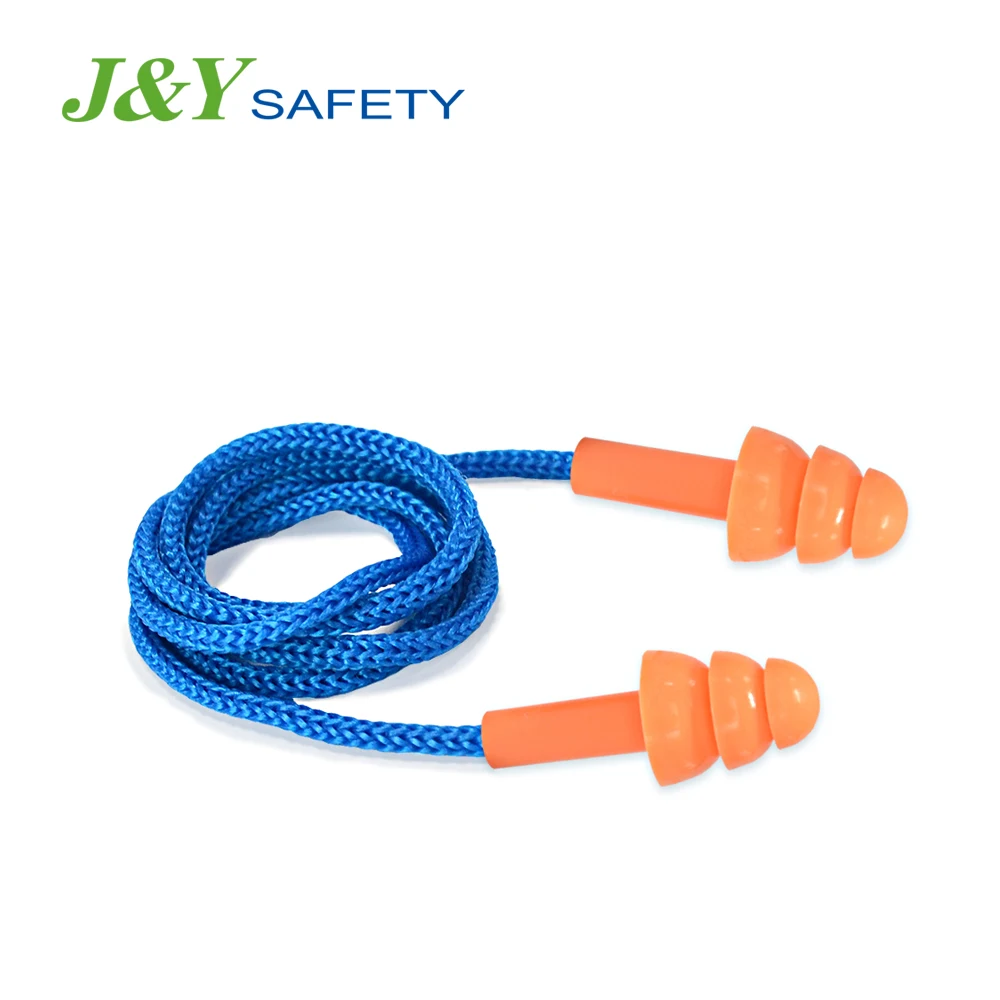 Branded Noise Pollution Prevention Sound Protectors Soft Silicone Ear Plugs Wired Corded Earplug